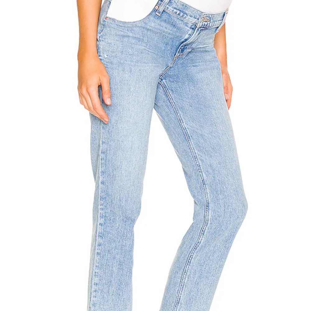 NWT PAIGE Maternity Noella Straight Jeans in Liza size 31